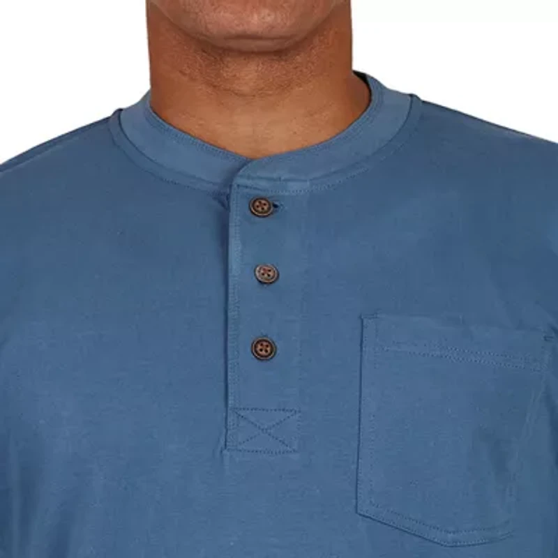 Smiths Workwear Mens Long Sleeve Regular Fit Henley Shirt