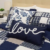 Donna Sharp Checkerboard Indigo 2-pc. Multi-Pack Rectangular Square Throw Pillow