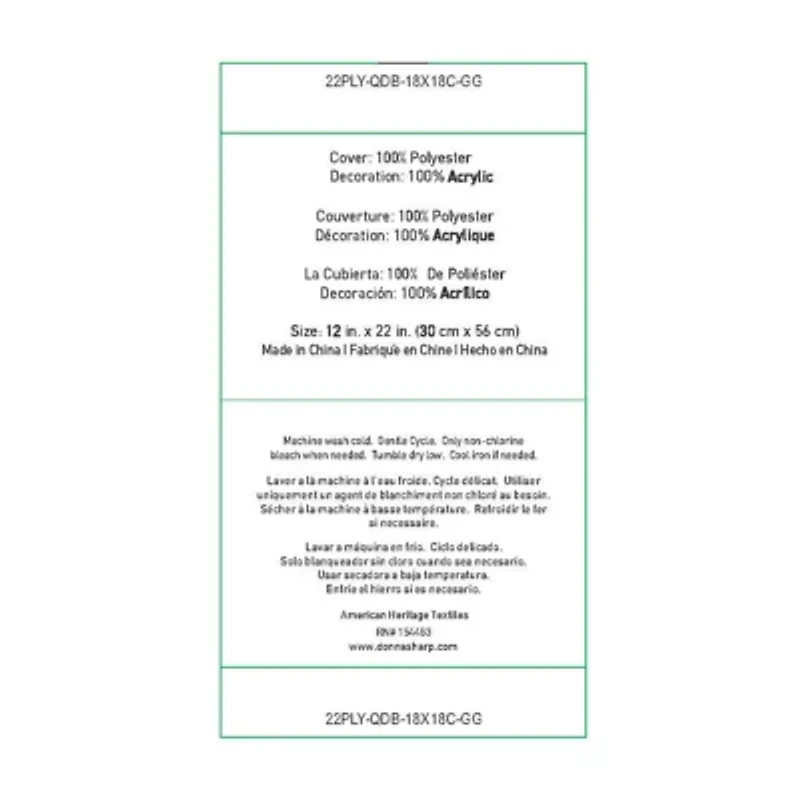 Donna Sharp Checkerboard Indigo 2-pc. Multi-Pack Rectangular Square Throw Pillow