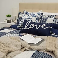 Donna Sharp Checkerboard Indigo 2-pc. Multi-Pack Rectangular Square Throw Pillow