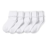 Thereabouts Little & Big Kid Girls 5 Pair Turncuff Socks
