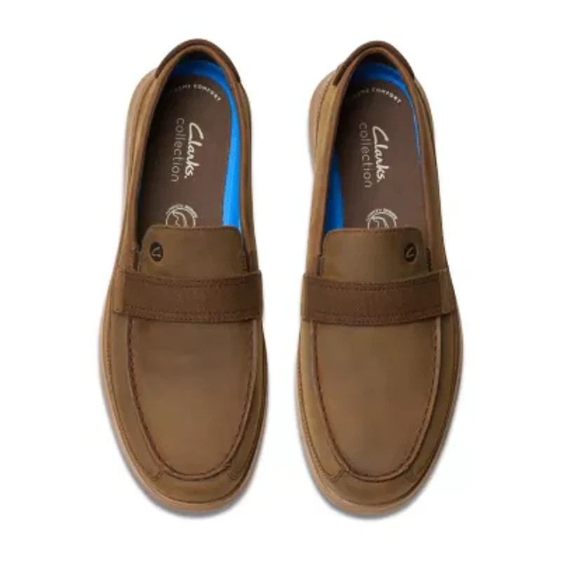 Clarks Flexway Mens Moc Closed Toe Oxford Shoes