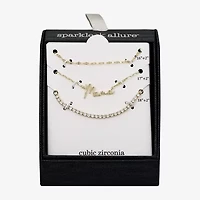 Sparkle Allure Mama Womens Cubic Zirconia 3-pc. Necklace Set