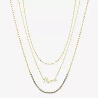 Sparkle Allure Mama Womens Cubic Zirconia 3-pc. Necklace Set