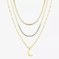 Sparkle Allure Womens Cubic Zirconia Moon 3-pc. Necklace Set