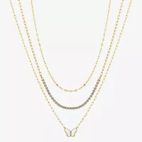Sparkle Allure Womens Cubic Zirconia Butterfly 3-pc. Necklace Set