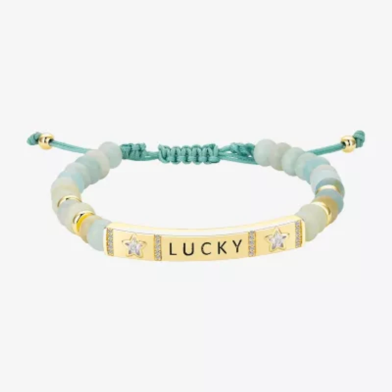 Footnotes Lucky Womens Cubic Zirconia 10K Gold Over Brass Star Bolo Bracelet