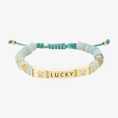 Footnotes Lucky Womens Cubic Zirconia 10K Gold Over Brass Star Bolo Bracelet