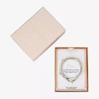 Footnotes Mama Womens 2-pc. Crystal 10K Gold Over Brass Pure Silver Over Brass Bracelet Set