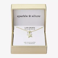 Sparkle Allure Starfish Womens Diamond 14K Gold Over Brass 16 Inch Pendant Necklace