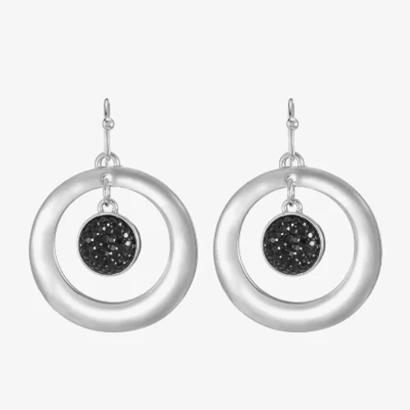 Mixit Womens Round Drop Earrings