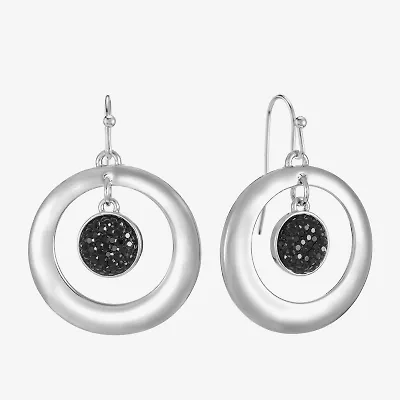 Mixit Womens Round Drop Earrings