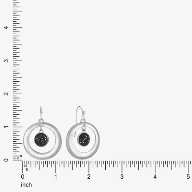 Mixit Womens Round Drop Earrings