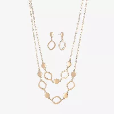 Liz Claiborne Multi Strand & Drop Earring Womens Hypoallergenic 2-pc. Jewelry Set