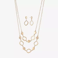 Liz Claiborne Multi Strand & Drop Earring Womens Hypoallergenic 2-pc. Jewelry Set