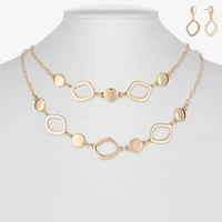 Liz Claiborne Multi Strand & Drop Earring Womens Hypoallergenic 2-pc. Jewelry Set