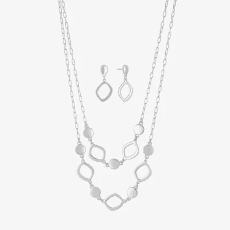 Liz Claiborne Multi Strand & Drop Earring Womens Hypoallergenic 2-pc. Jewelry Set