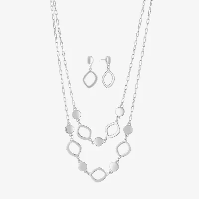 Liz Claiborne Multi Strand & Drop Earring Womens Hypoallergenic 2-pc. Jewelry Set