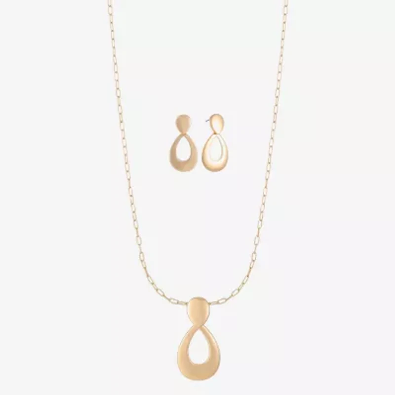 Liz Claiborne Pendant Necklace & Drop Earring Womens Hypoallergenic 2-pc. Jewelry Set