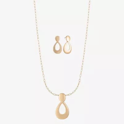 Liz Claiborne Pendant Necklace & Drop Earring Womens Hypoallergenic 2-pc. Jewelry Set