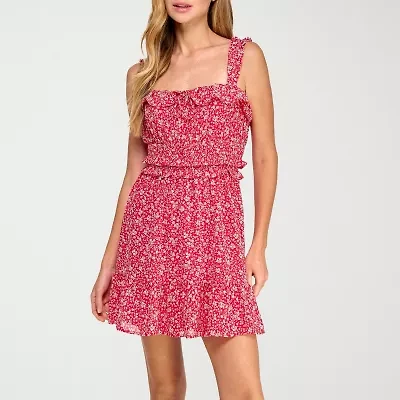 City Triangle Womens Floral Juniors Fit + Flare Dress