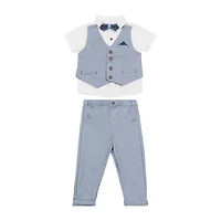 Little Lad Baby Boys 3-pc. Pant Set