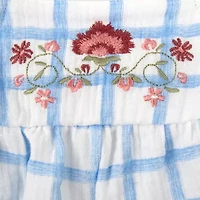 Baby Essentials Girls Sleeveless Windowpane 2-pc. Romper
