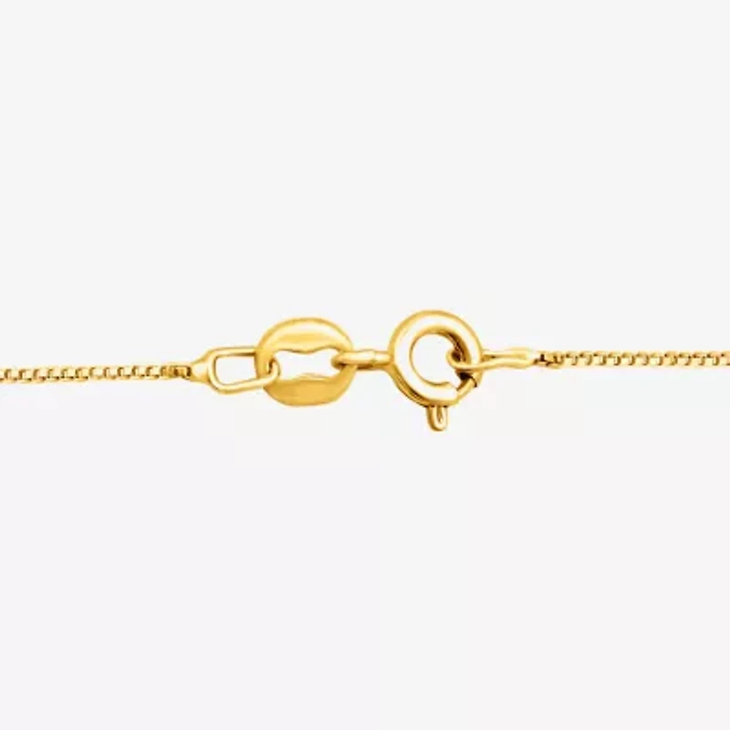 (G Womens 1 CT. T.W. Lab Grown White Diamond 10K Gold Cross 18 Inch Pendant Necklace
