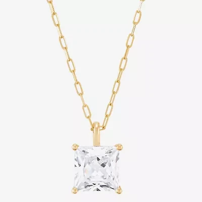 (H-I / Si1-Si2) Womens 2 CT. Lab Grown White Diamond 14K Gold Paperclip 18 Inch Pendant Necklace