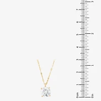 (H-I / Si1-Si2) Womens 2 CT. Lab Grown White Diamond 14K Gold Round 18 Inch Pendant Necklace