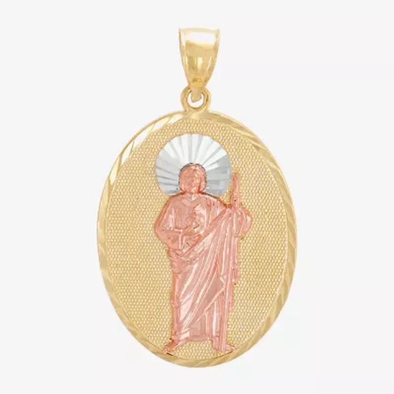 St. Jude Womens 14K Two Tone Gold Pendant