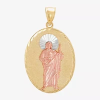 St. Jude Womens 14K Two Tone Gold Pendant