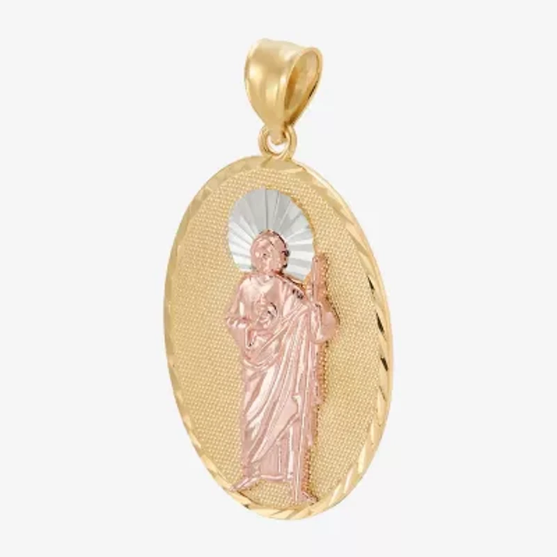 St. Jude Womens 14K Two Tone Gold Pendant
