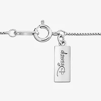 Enchanted Disney Fine Jewelry Womens 1/8 CT. T.W. Genuine Black Onyx Sterling Silver 18 Inch Pendant Necklace