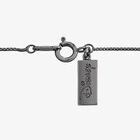Enchanted Disney Fine Jewelry Womens 1/6 CT. T.W. Natural Black Diamond 14K Gold Over Silver Sterling Silver Infinity 18 Inch Pendant Necklace