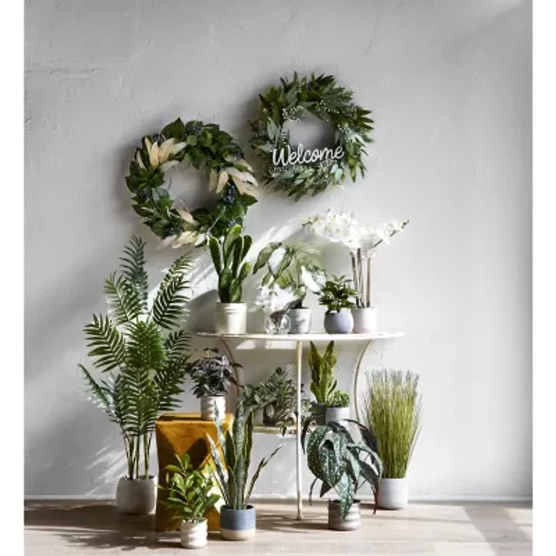 Linden Street 16.5in White Philodendron Artificial Plant