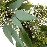 Linden Street 24in Welcome Mixed Evergreen Wreath