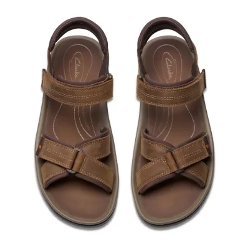 Clarks Mens Wesley Shore Adjustable Strap Flat Sandals