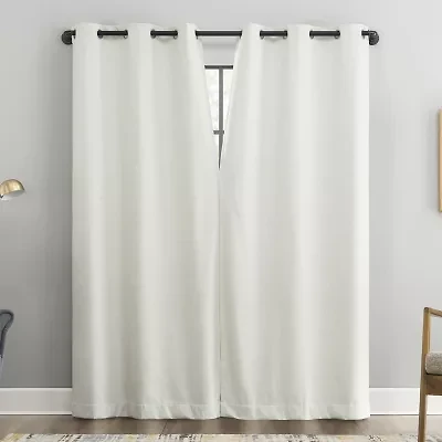 Sun Zero Aldwin Grommet Top Energy Saving 100% Blackout Single Curtain Panel