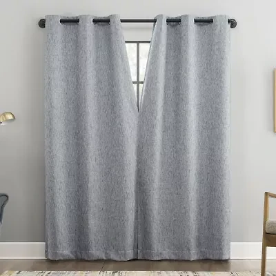 Sun Zero Aldwin Grommet Top Energy Saving 100% Blackout Single Curtain Panel