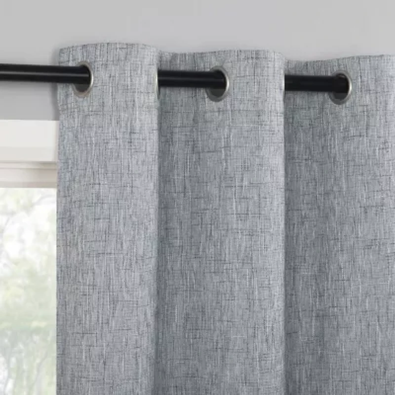 Sun Zero Aldwin Grommet Top Energy Saving 100% Blackout Single Curtain Panel