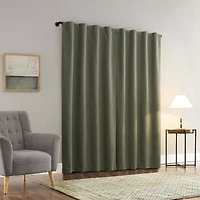 Sun Zero Treviso Back Tab Energy Saving 100% Blackout Single Curtain Panel