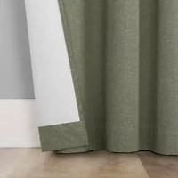 Sun Zero Treviso Back Tab Energy Saving 100% Blackout Single Curtain Panel
