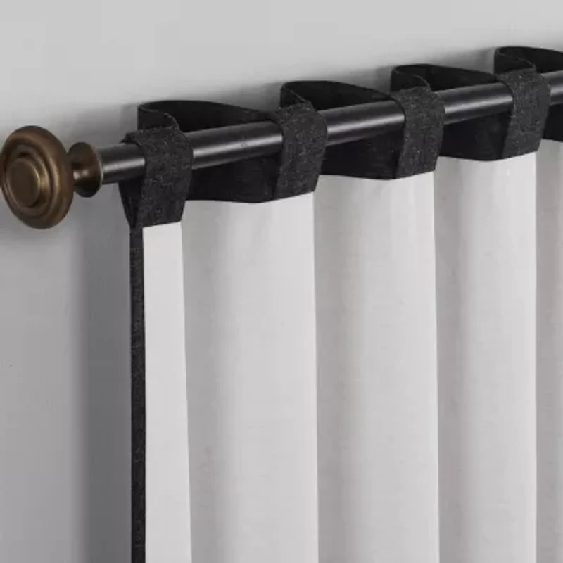Sun Zero Treviso Back Tab Energy Saving 100% Blackout Single Curtain Panel