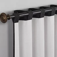 Sun Zero Treviso Back Tab Energy Saving 100% Blackout Single Curtain Panel