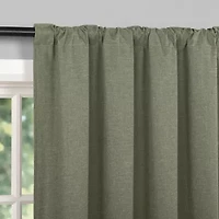 Sun Zero Treviso Back Tab Energy Saving 100% Blackout Single Curtain Panel