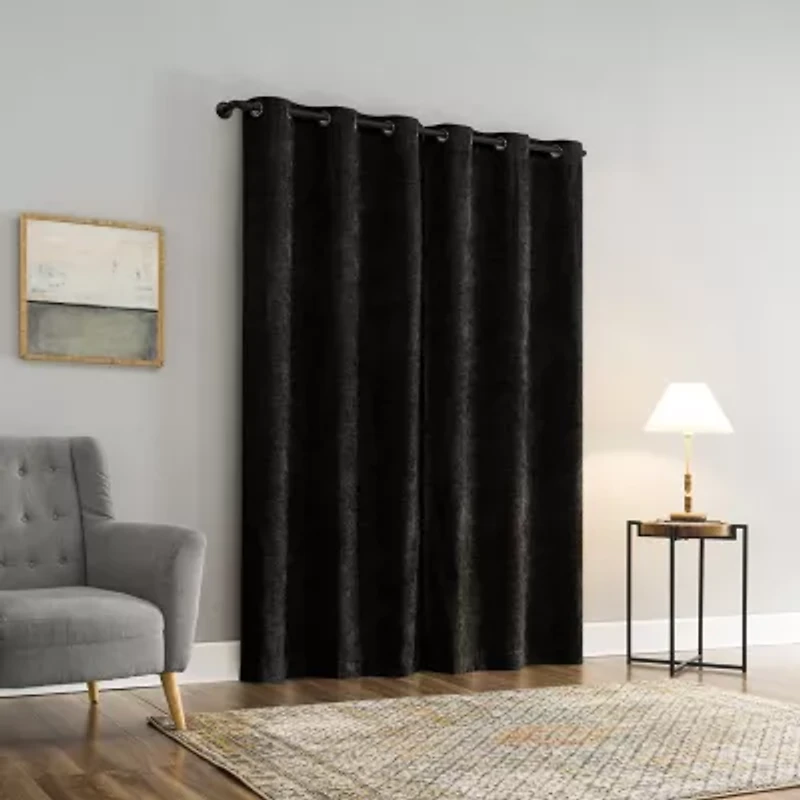 Sun Zero Isidora Grommet Top Energy Saving 100% Blackout Single Curtain Panel