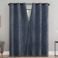 Sun Zero Isidora Grommet Top Energy Saving 100% Blackout Single Curtain Panel