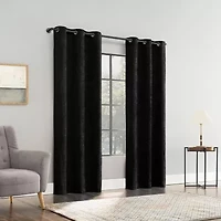 Sun Zero Isidora Grommet Top Energy Saving 100% Blackout Single Curtain Panel