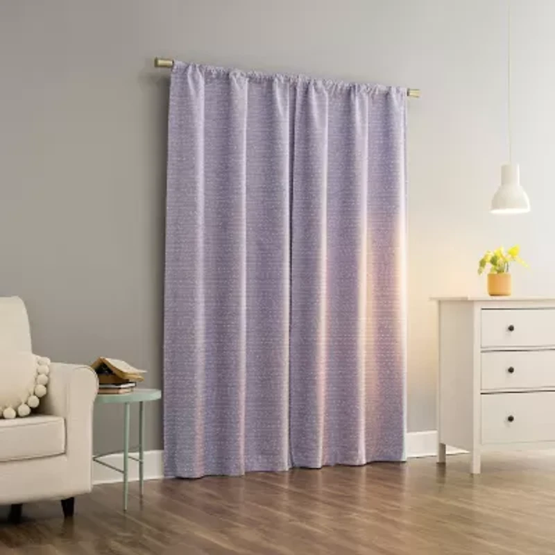 Sun Zero Sylo Rod Pocket Energy Saving 100% Blackout Single Curtain Panel